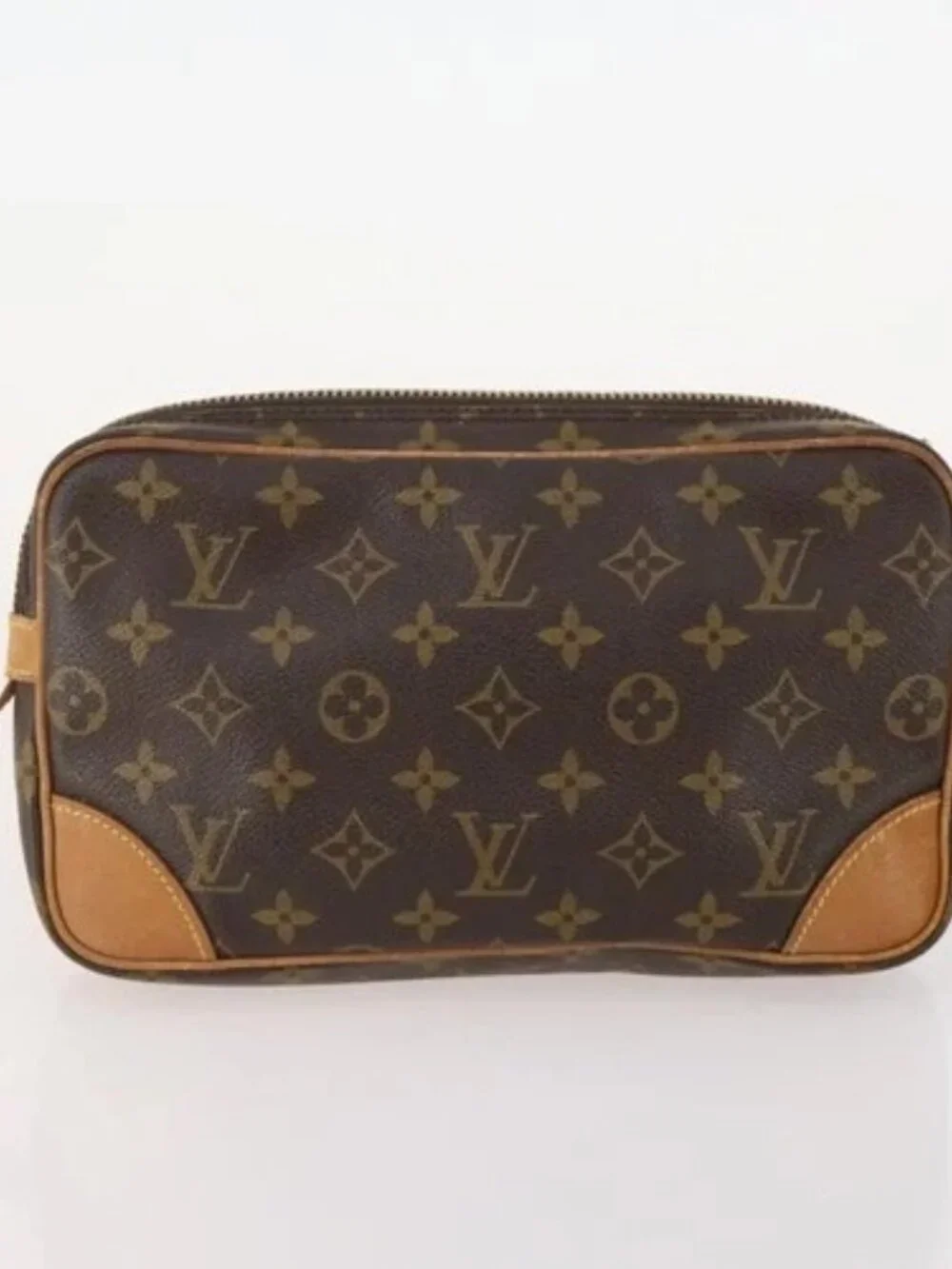 LOUIS VUITTON Monogram Marly Dragonne GM Clutch Bag 4 Set M51825 LV Auth 164641